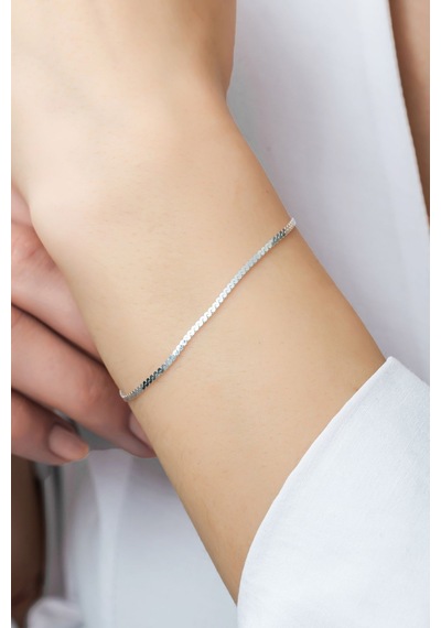 Azuris Silver Azuris Silver 925k Gümüş Sepantin Zincir Bileklik Gümüş