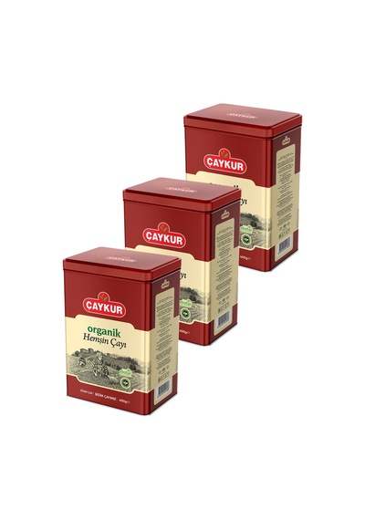 Organik Hemşin Çayı Teneke Kutu 400 Gr. Üçlü Paket