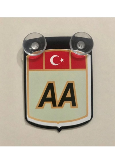 Etiketçilere Özel Türkiye Aa Harfi Cam Süsü Pleksi Vantuzlu Arma 10x7,5