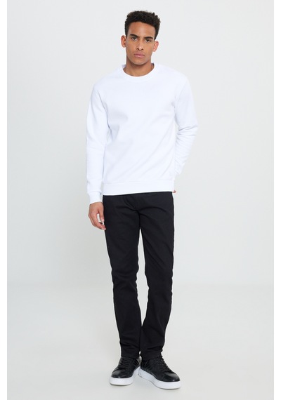 AC&Co / Altınyıldız Classics Erkek Beyaz Standart Fit Normal Kesim İçi Polarlı Bisiklet Yaka Sweatshirt Beyaz AC&Co / Altınyıldız Classics Erkek Beyaz Standart Fit Normal Kesim İçi Polarlı Bisiklet Yaka Sweatshirt Beyaz
