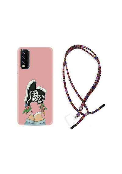 Vivo Y11S Kılıf Rasta Boyun Askılı Dog And Girl 1359