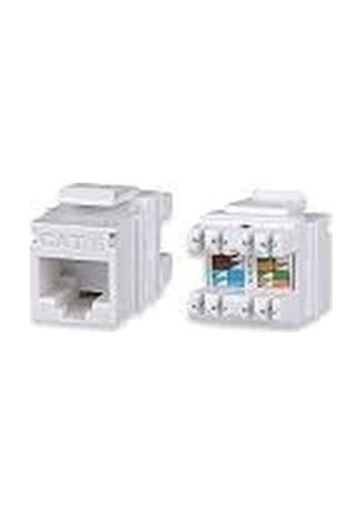Uranıum Kj-uc6-18044 Cat6 Utp 180 Derece Keystone Jack Beyaz Renk