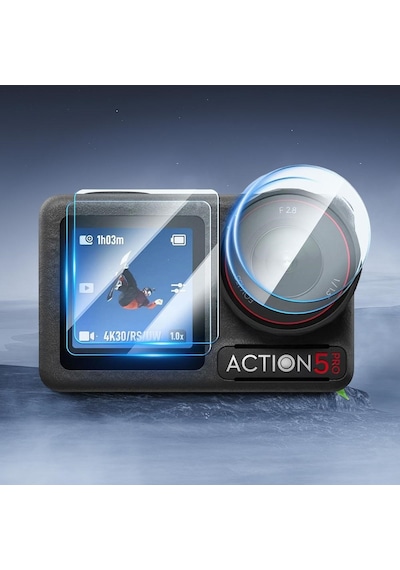Djı Osmo Action 5 Pro Uyumlu Şeffaf Ekran Koruyucu Nano Jelatin
