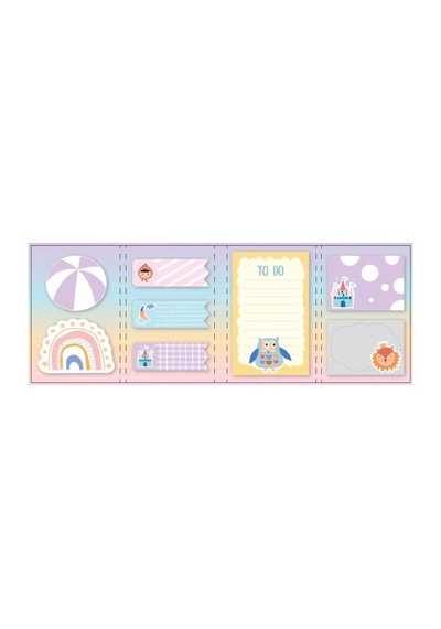 Yapışkanlı Not Kağıdı 2'li Set, 320 Yaprak, Panda-baykuş Temalı