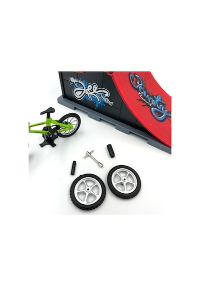 Parkurlu Ve Sök Tak Aksesuarlı Mini Bmx Bisiklet Oyun Seti 3+ Yaş Çok Renkli