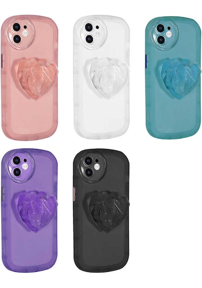 Apple iPhone 12 Uyumlu Kamera Korumalı Pop Soketli Renkli Klfs Ofro Kılıf-mor Mor
