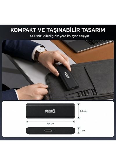 Lexroo Nvme M.2 Ssd Kutusu, Usb 3.0 Type-c, Siyah Ed-14