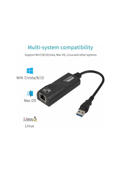 USB 3.0 Gigabit Ethernet Kartı Adaptör Rj45 10 100 1000 Mbps