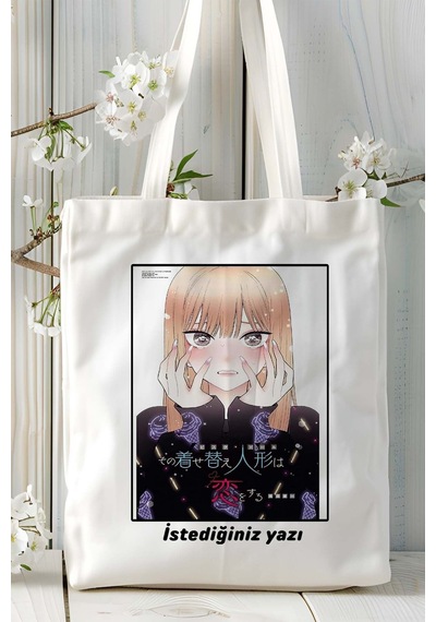Art Hediye Sono Bisque Doll Wa Koi Wo Suru Baskılı Bez Omuz Çantası Kişiye Özel Model 2 Çok Renkli