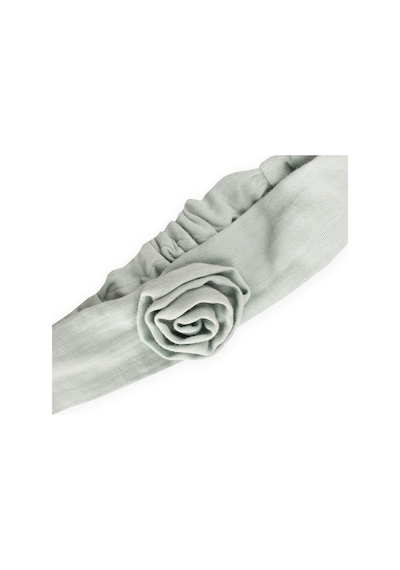 Cigit Müslin Gül Figürlü Lastik Bandana Mint Yeşili