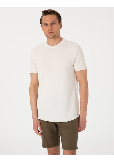 Pierre Cardin Erkek Ekru Kazak /triko 50305973-vr019 Ekru