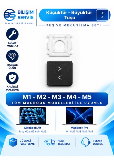 Apple Macbook Pro & Air M1-m2-m3-m4-m5 Uyumlu Mekanizmalı / Küçük-büyük