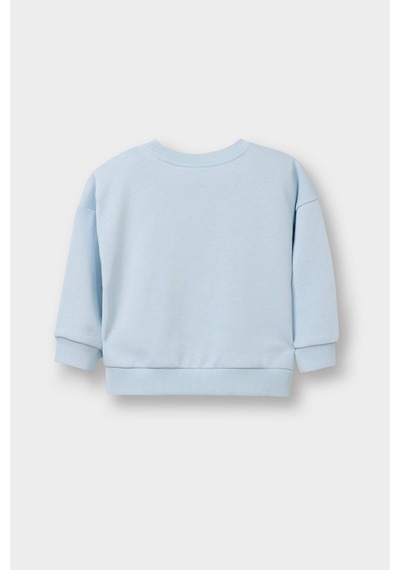 Defacto Erkek Bebek Oversize Baskılı Sweatshirt D7905a526spbe177 Mavi-be177