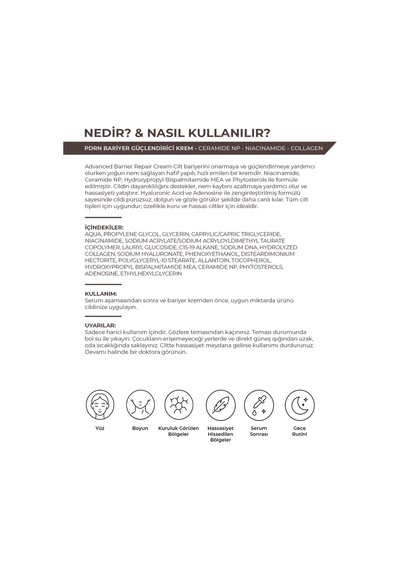 Pdrn Ceramide Bariyer Güçlendirici Yüz Kremi Seramid Np Ve Niasinamid İçeren Onarıcı Nemlendirici %99 Saf Pdrn Krem 20 Ml - 890518150