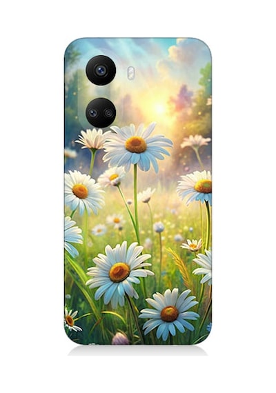 Huawei Nova 10 Se Uyumlu Papatya Tarlası Desenli Silikon Kılıf