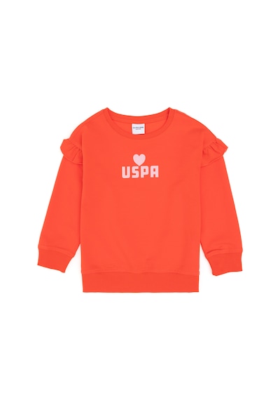 U.s. Polo Assn. Kız Çocuk Nar Çiçeği Sweatshirt 50296389-vr239 Nar Çiçeği