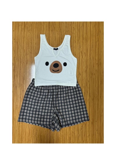 Pazarız Pembecin Şortlu Pijama Takımı Babydol İp Askılı Yazlık Pamuklu Kolsuz Beyaz Ayıcık Beyaz Pazarız Pembecin Şortlu Pijama Takımı Babydol İp Askılı Yazlık Pamuklu Kolsuz Beyaz Ayıcık Beyaz