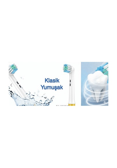 Klasik Yumuşak Diş Fırçası Başlığı - 4 Adet Yedek Başlık