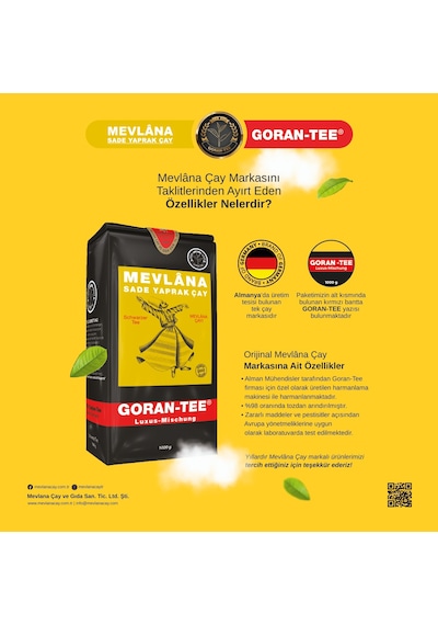 Goran Tee Mevlana Demlik Poşet Çay 600 G