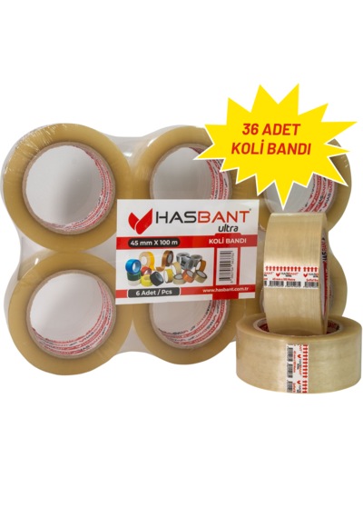 Has Bant Ultra 45mmx100m Koli Bandı - 36 Adet 36 Adet