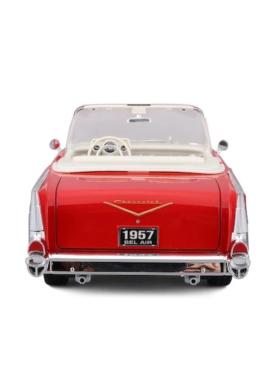 1:18 Ölçek Maisto 1957 Chevrolet Bel Air Convertible Diecast Metal Minyatür Model Araba 25cm