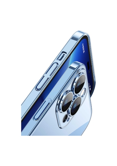 Apple Uyumlu iPhone 13 Pro Max Uyumlu Sert Pc Renkli Çerçeveli Zore Riksos Kapak-gümüş -