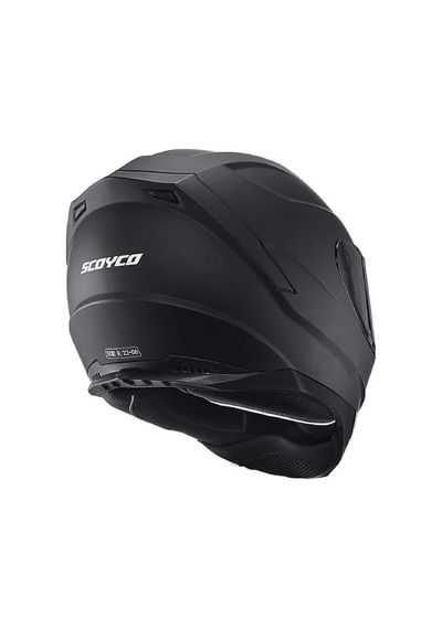 Scoyco Double Vizörlü Full Face Ce Motosiklet Kaskı Siyah