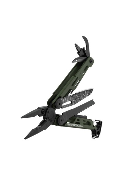 Leatherman Kamp Signal Green Topo Blade Yeşil