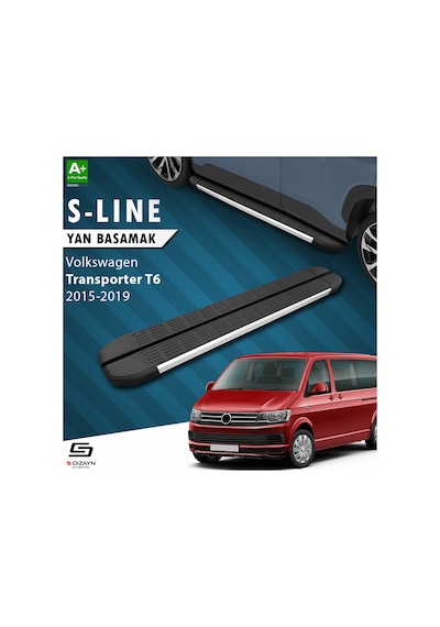 S-dizayn Vw Transporter T6 Uzun Şase S-line Aluminyum Yan Basamak 253 Cm 2015-2019 A+ Kalite