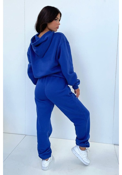 Basic Düz Eşofman Takımı Sweatshirt Jogger - Sax Mavi Oversize Şardonlu Kapüşonlu Saks Mavi Basic Düz Eşofman Takımı Sweatshirt Jogger - Sax Mavi Oversize Şardonlu Kapüşonlu Saks Mavi