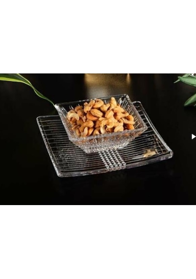 Roykıng Brıstol Tekli Tabaklı Cam Kase 17x12 Cm Şeffaf