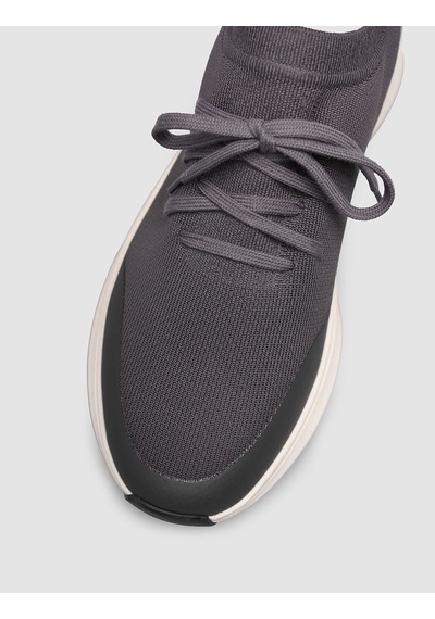 Cabani Triko & Hakiki Dana Deri Gri Erkek Sneaker Gri