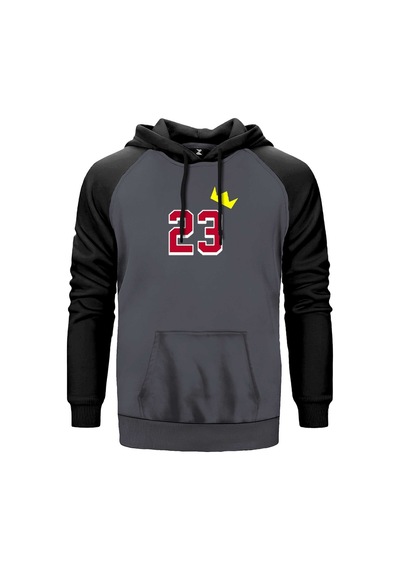 Michael Jordn 23 King Gri Renk Reglan Kol Sweatshirt Gri