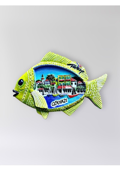 Gölyazı Polyester Kabartmalı Magnet 8,5 X 6 Cm Dekoratif Hediyelik Buzdolabı Süsü Kod:1752