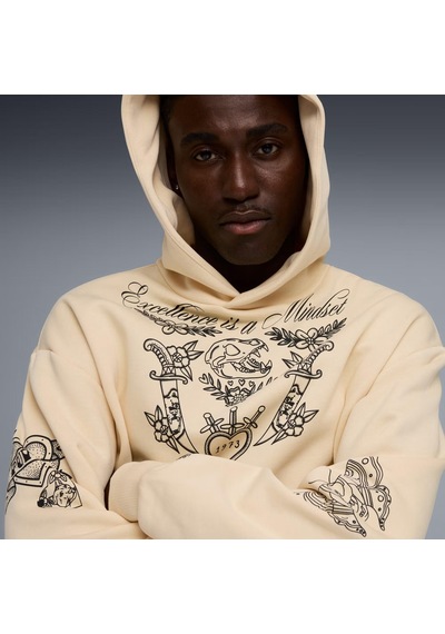 Puma Swish N Ink Relaxed Basketball Erkek Sweatshirt C-pum634655p01p01 Sarı