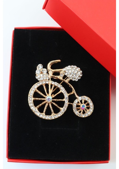 Bisiklet Broş. Taşlı Tasarım Bisiklet Broş. Yaka İğnesi Bisiklet Broş. Kadın Broş. Broş. Gold
