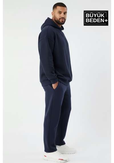 Süperlife Erkek Büyük Beden 2' Li Set Kapşonlu Kollar Ve Etek Ribanalı İnce Swatshırt Spr26bsw957+2 Navy-grey Mel Süperlife Erkek Büyük Beden 2' Li Set Kapşonlu Kollar Ve Etek Ribanalı İnce Swatshırt Spr26bsw957+2 Navy-grey Mel