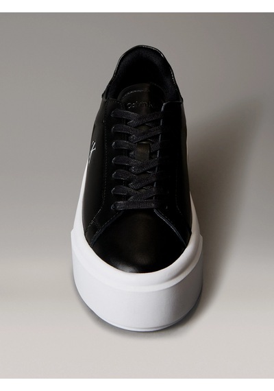 Calvin Klein Flatform Bağcıklı Deri Kadın Siyah Sneaker Yw0yw01928-beh Siyah