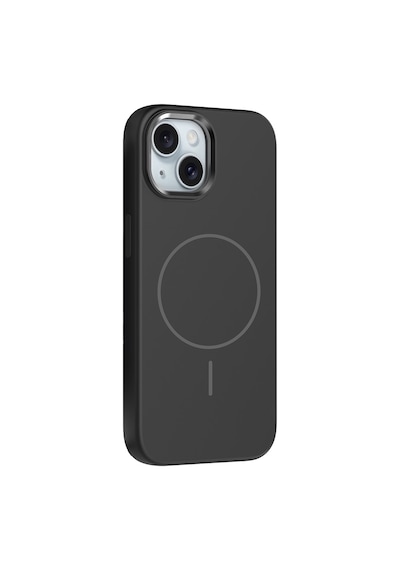 Apple, Uyumlu iPhone 14 Kılıf M-safe Şarj Özellikli Metal Kamera Çerçeveli Zore Edi Silikon Kapak Siyah