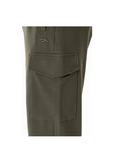 Maraton Sportswear Oversize Erkek Ribana Paça Basic Haki Eşofman Altı 22396-haki Haki