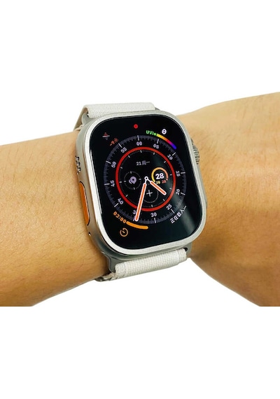 Apple Uyumlu Watch Ultra 49mm Metal Çerçeveli Saat Ekran Koruyucu