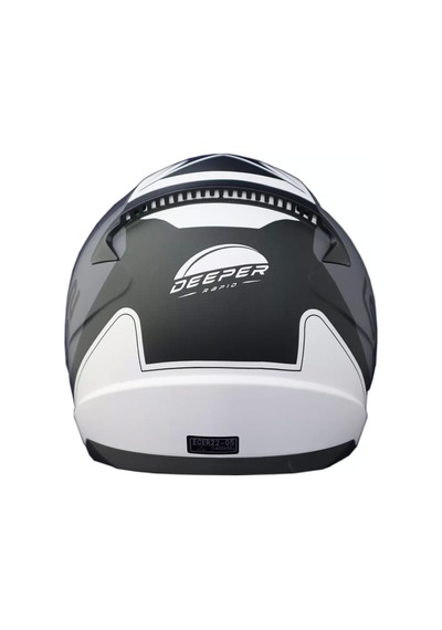 LS2 RAPID DEEPER MAT BEYAZ-SİYAH KASK