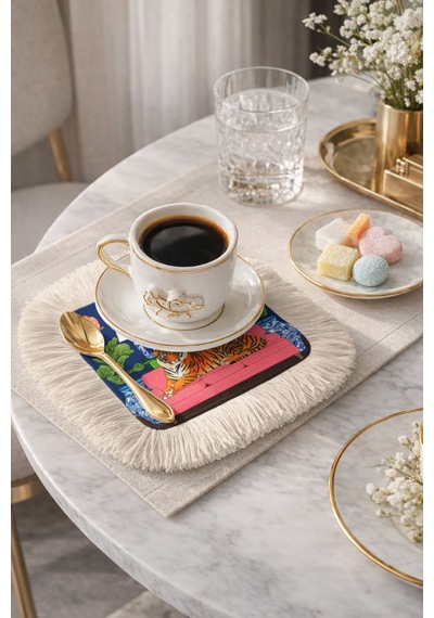 Lüks Kaplan Desenli Saçaklı Sunum Peçetesi - Flamingo Retro Lacivert Pembe Bardak Altlığı Mendil Soluk Toprak Fu Şya Lüks Kaplan Desenli Saçaklı Sunum Peçetesi - Flamingo Retro Lacivert Pembe Bardak Altlığı Mendil Soluk Toprak Fu Şya