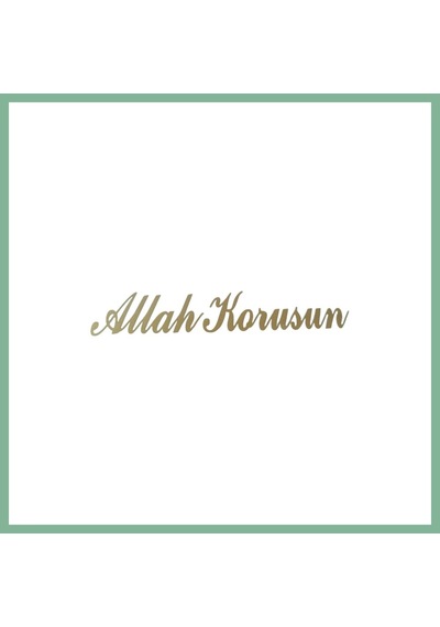 Bşkvirgo Allah Korusun Yazılı Oto Sticker Gold 14x3cm Bsk2026 Standart