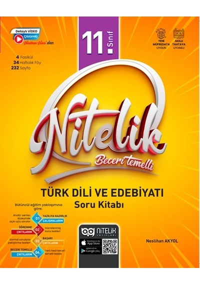 Nitelik Yayınları 11. Sınıf Türk Dili Ve Edebiyatı Beceri Ve Temelli Maarif Soru Kitabı