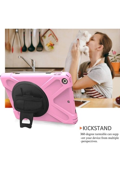 iPad Uyumlu Pro 10.5 3 Katmanlı Standlı Zırh Kılıf/shockproof Case- 5775 Tablet Kılıfı
