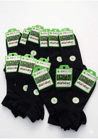 Erkek Bambu Patik Mevsimlik Dikişsiz/soft Yıkama/kokulu 40-44 Siyah