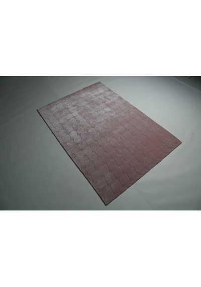 Çam Halı Emboss Jr 67 Pink Modern Desen Yeni Zellanda Yünü Ve Viskon El Dokuması Halı - 80x150 Pembe
