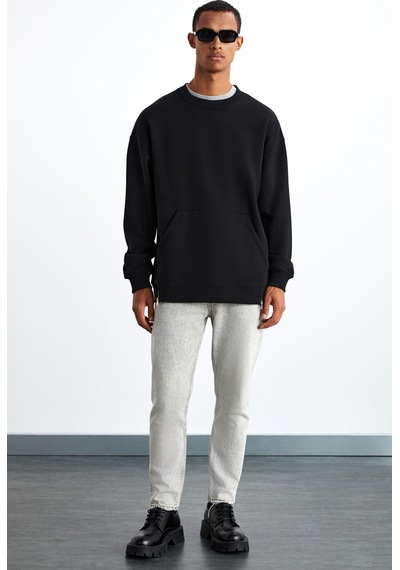 Grımelange SANTIAGOS  Erkek Pamuk-Polyester Siyah Sweatshirt