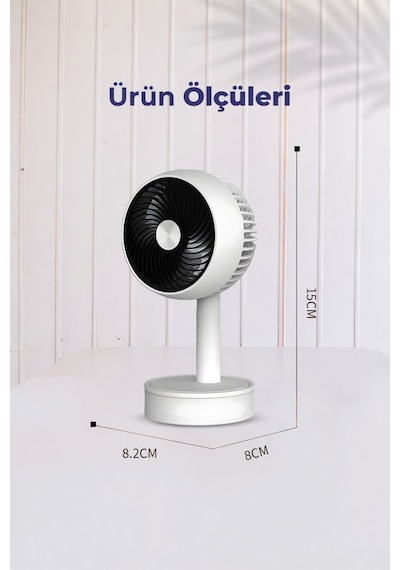 Şarjlı Masa Fanı, Portatif Fan, Masa Ve El Fan Taşınabilir Şarjlı Edilebilir Mini El Fan
